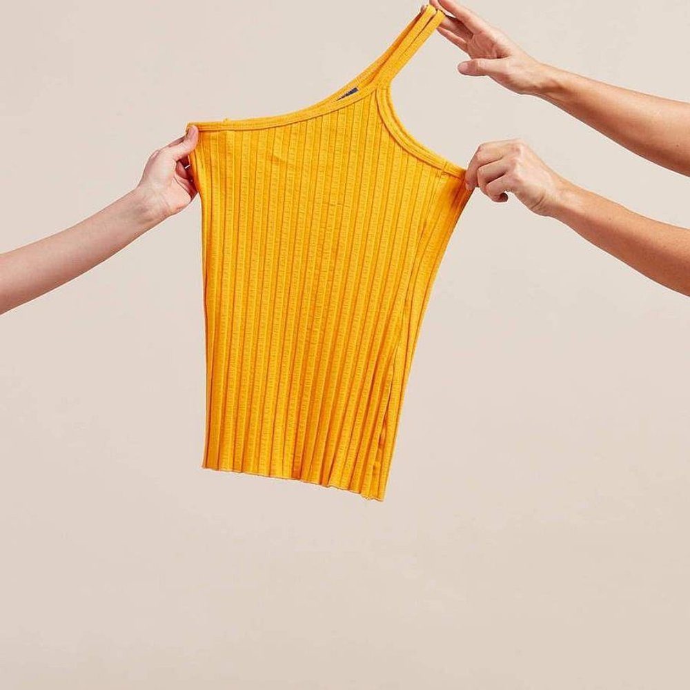 SIMON MILLER CAPILLA RIB One Shoulder Tank